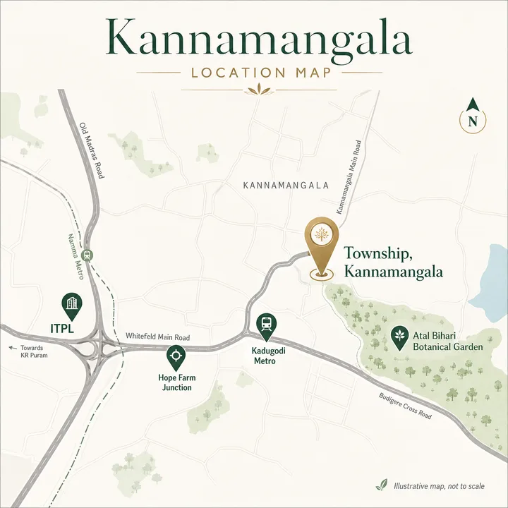 Sumadhura Kannamangala location map - Kannamangala, Whitefield, East Bengaluru